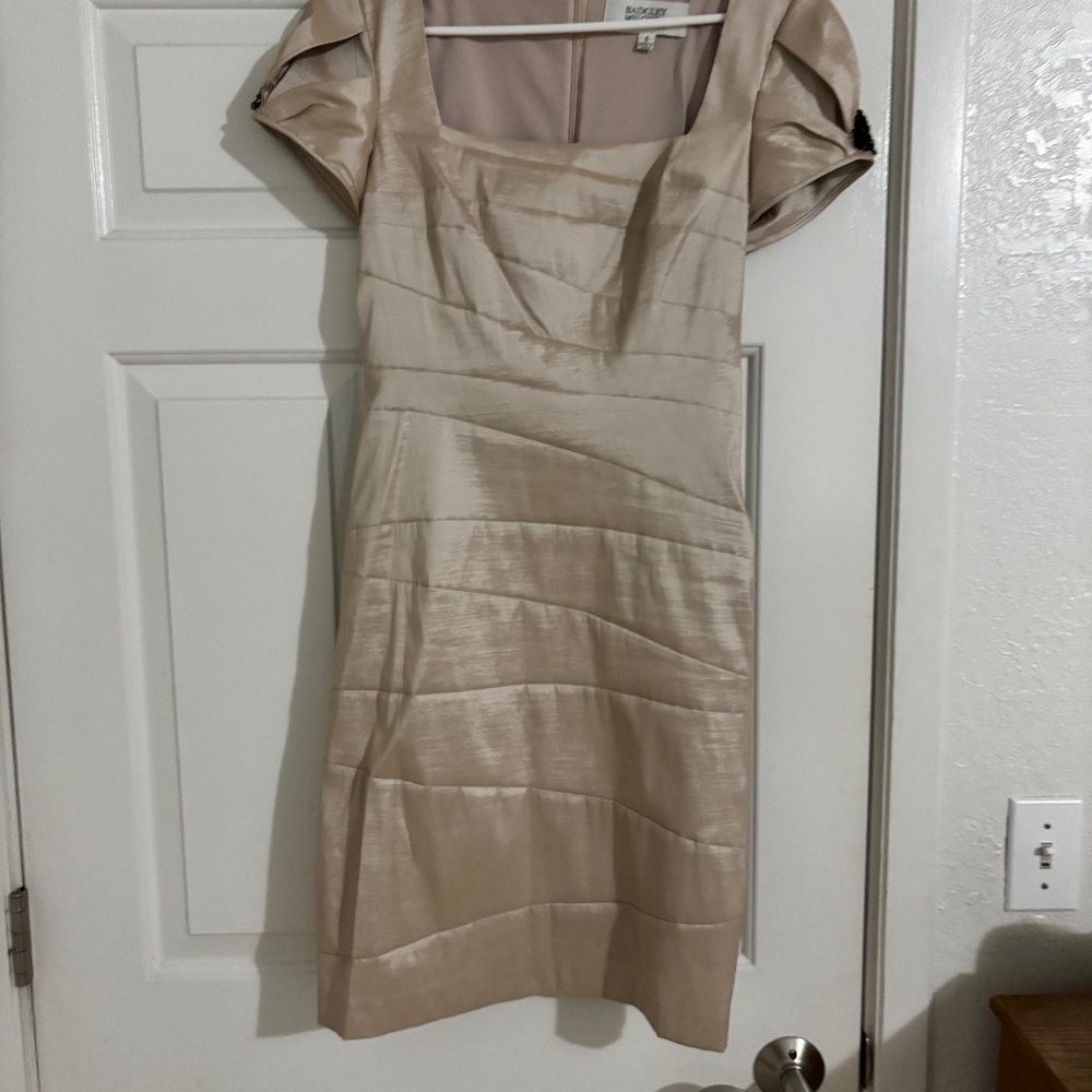 Champagne colored cocktail dress